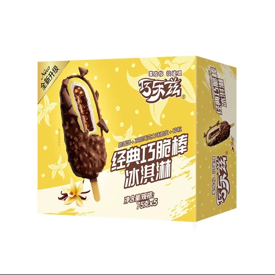 巧乐兹经典巧脆棒冰淇淋75g*5雪糕同城配