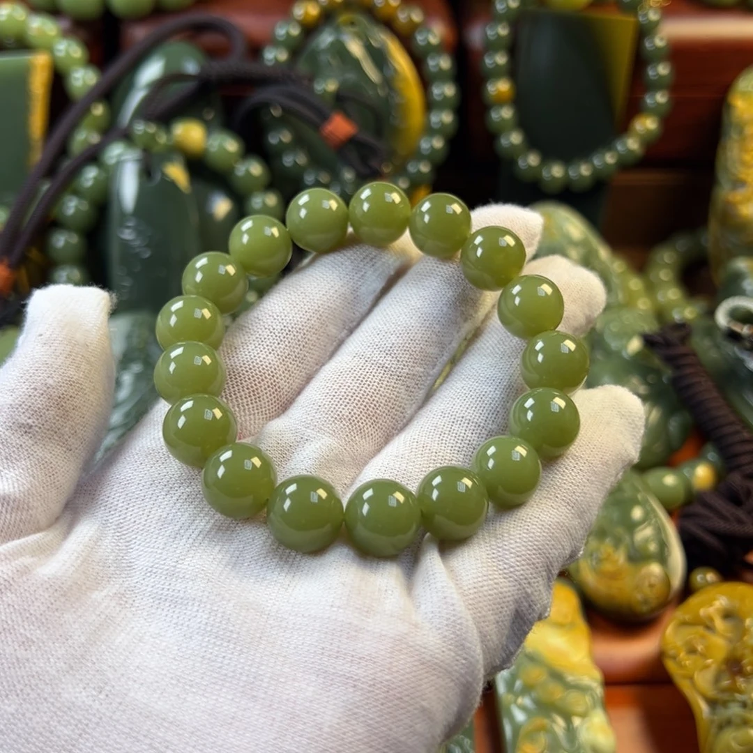 岫岩老玉（透闪石质玉）手链未镶嵌