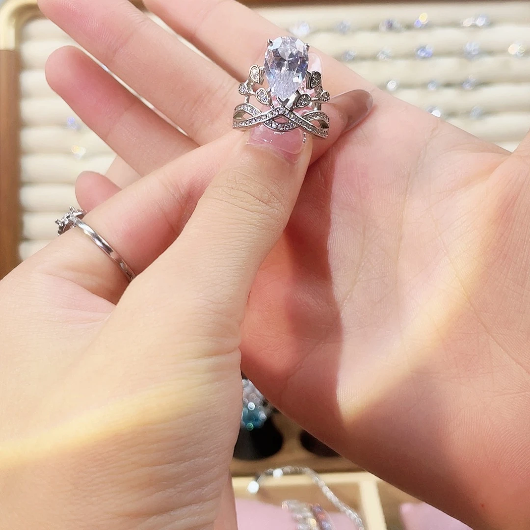 足银合成碳硅石ab同款露雨11