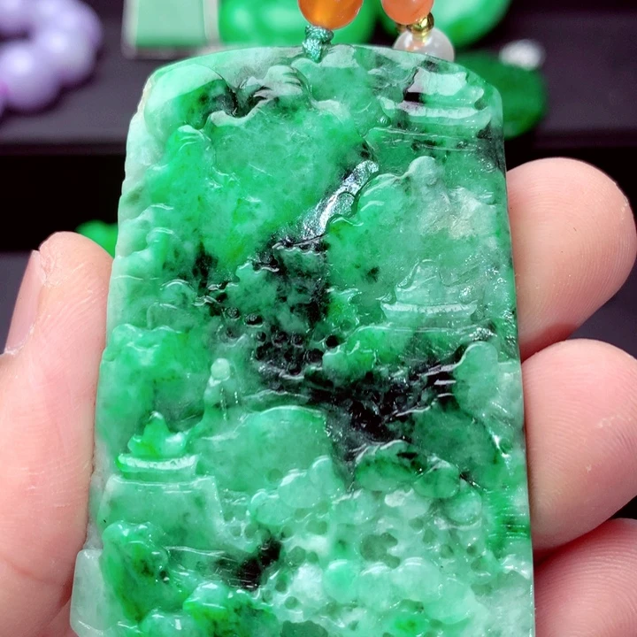 翡翠未镶嵌吊坠(不含链)