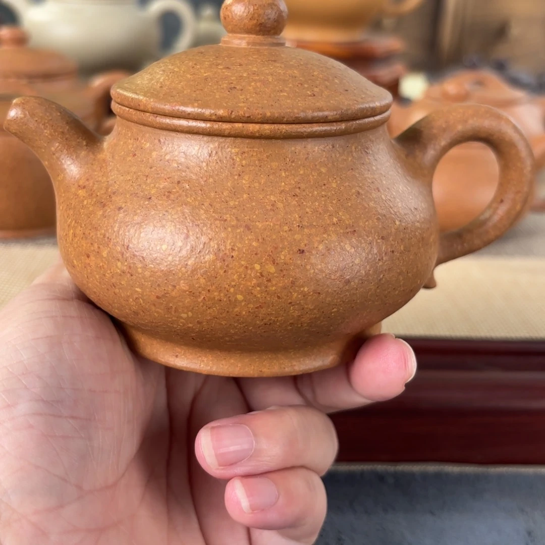 茶壶紫砂梨皮黄段潘壶230