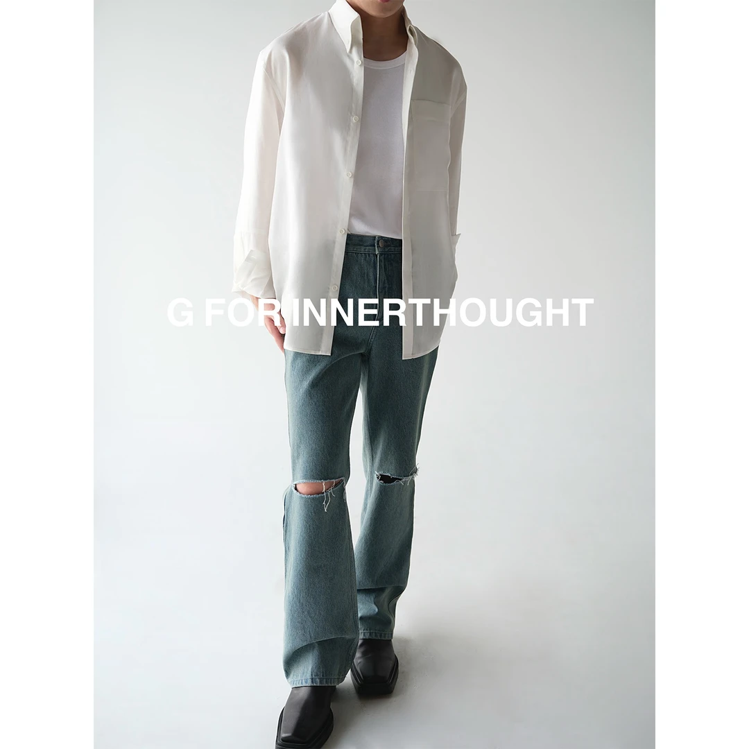 G FOR INNERTHOUGHT|进口天丝亚麻慵懒自在老钱风宽松衬衫