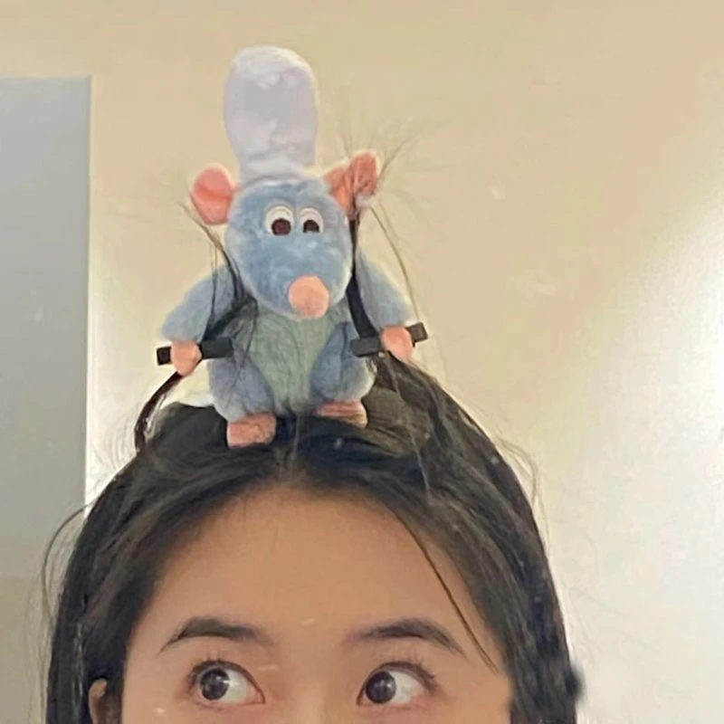 小红书同款料理鼠王发箍毛绒玩具洗脸发饰女发卡捆可爱流行头饰