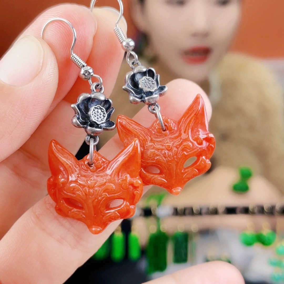 翡翠未镶嵌耳饰饰品