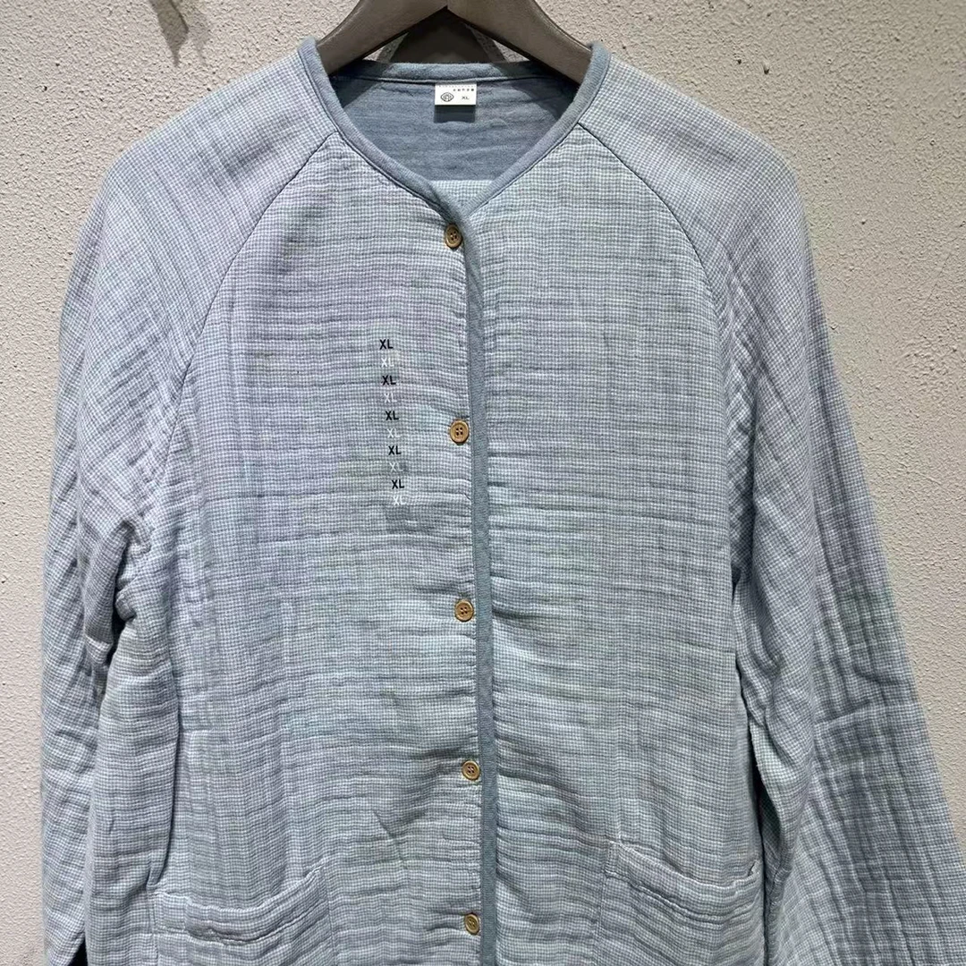 纯棉色织双层纱睡衣XL