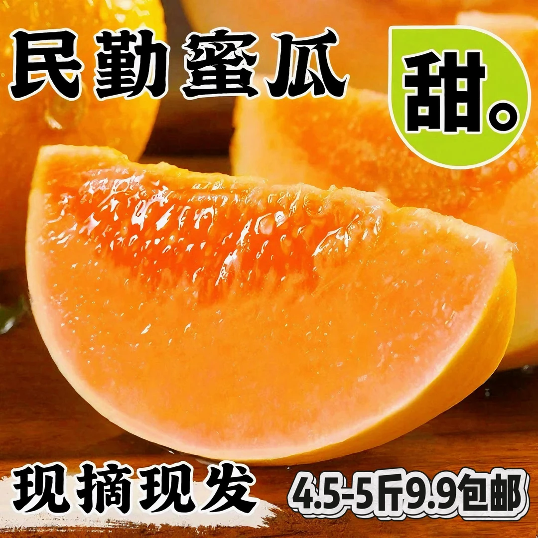 （中通）甘肃民勤蜜瓜新鲜水果当季黄金蜜瓜甜香瓜密瓜时令