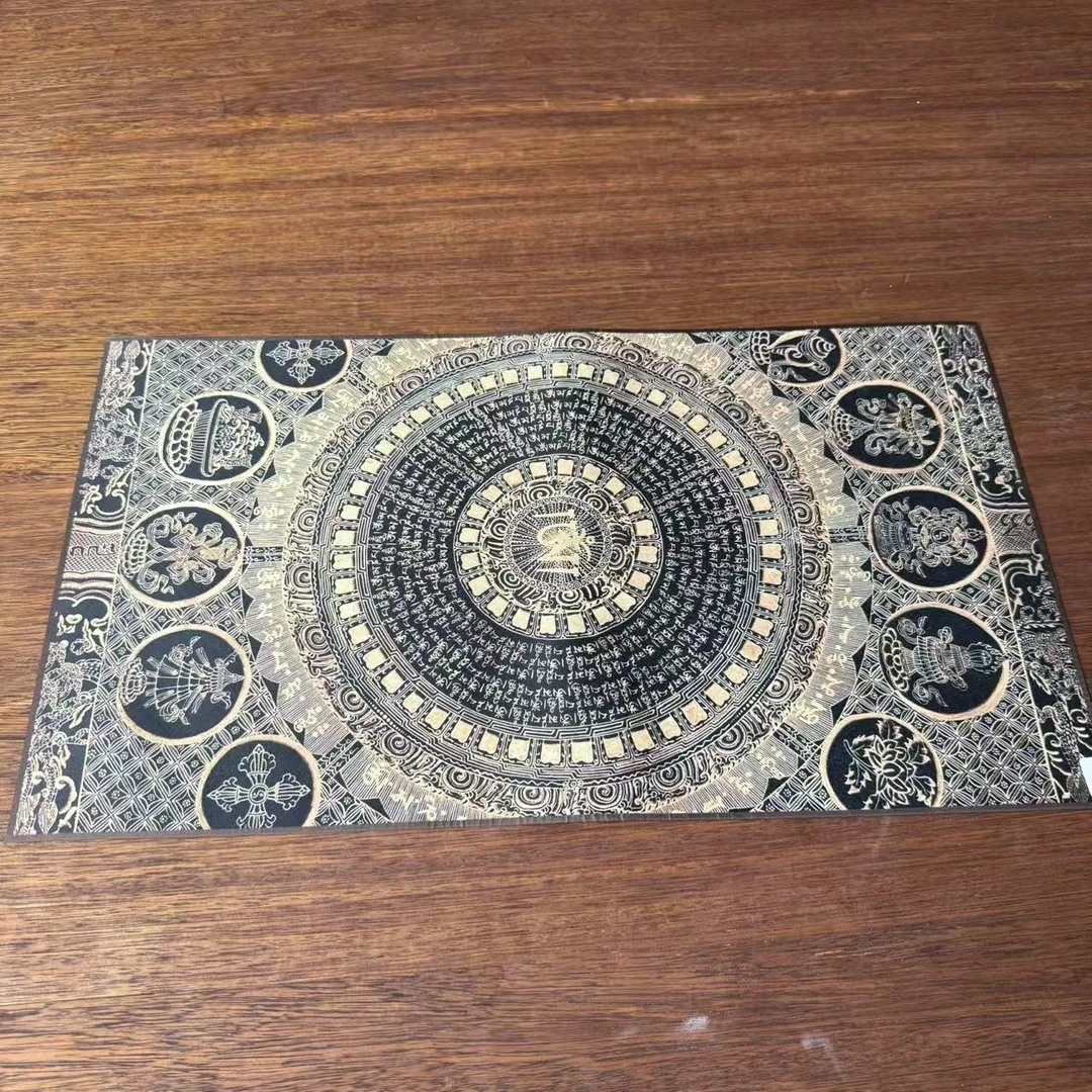 （胡子茶器）西藏六字真言茶席 【50cmx28cm】1760