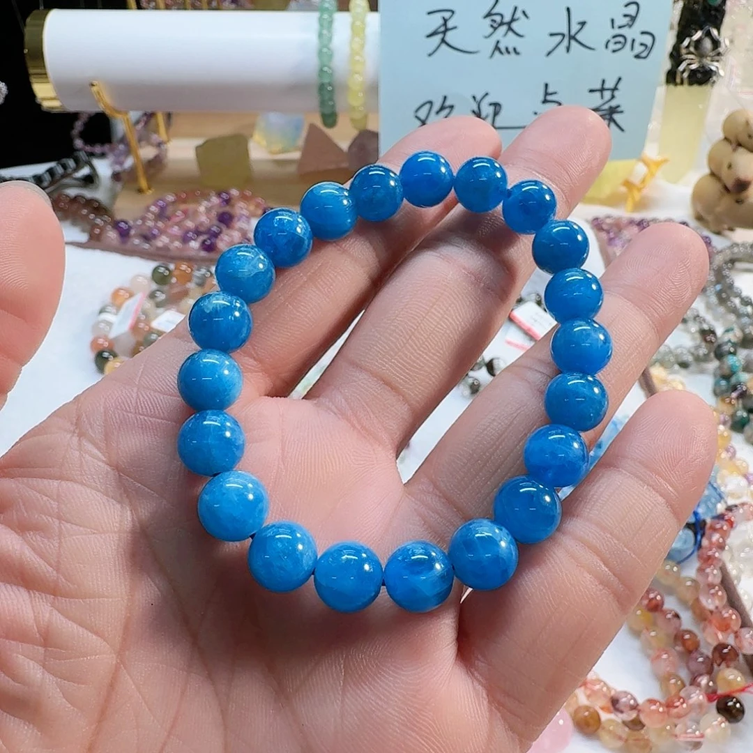 水晶手链未镶嵌蓝磷灰