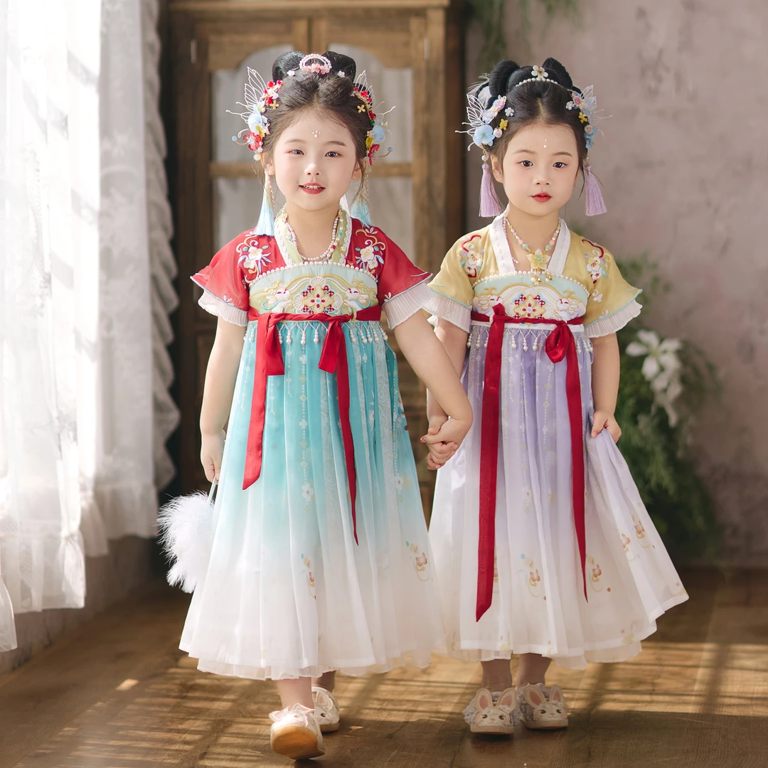 【树夏】今兮古兮夏季女童儿童宝宝薄款夏款中国风仙气小女孩襦裙