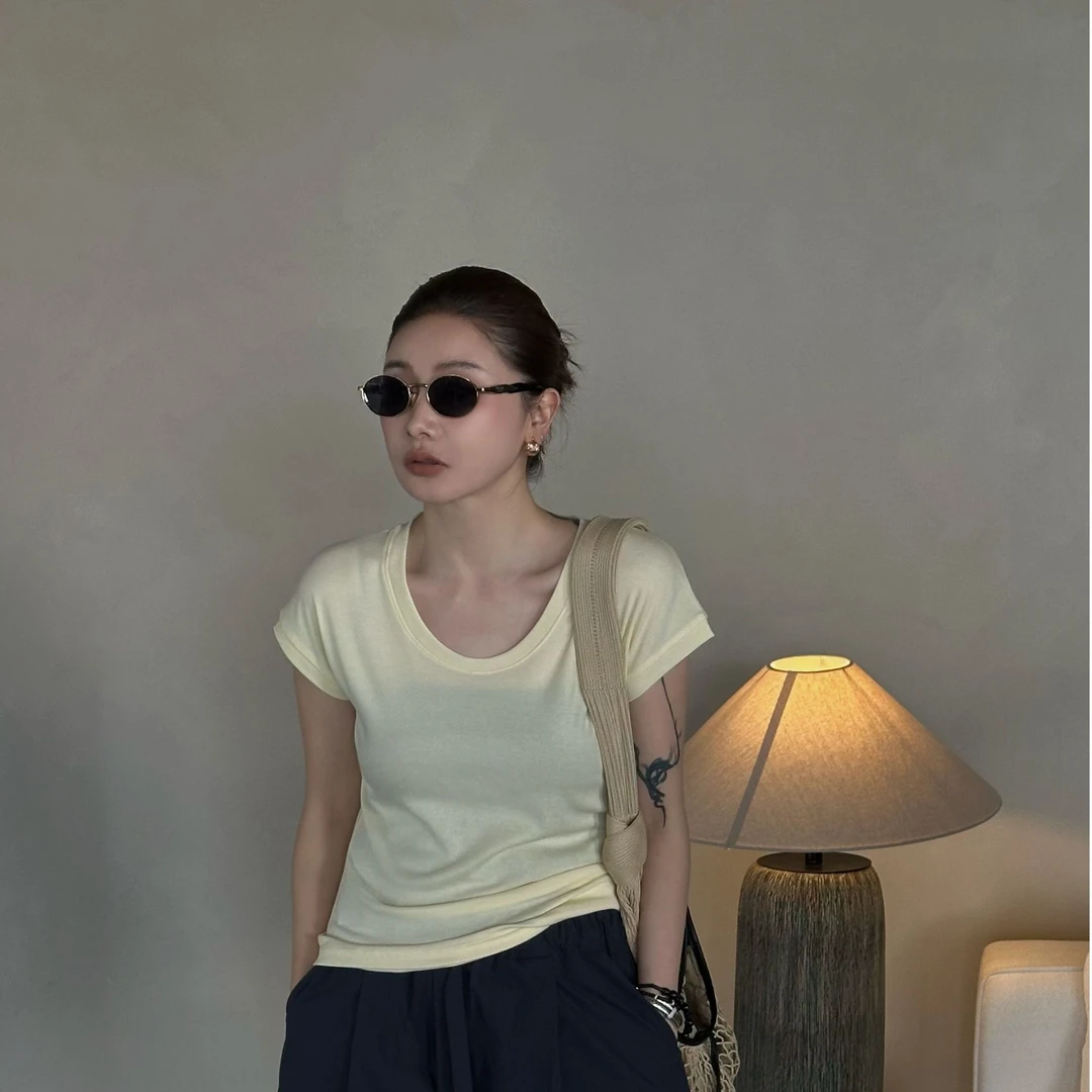 【CHU/2025SSNEW】《弛夏》丝羊毛T恤GS2501