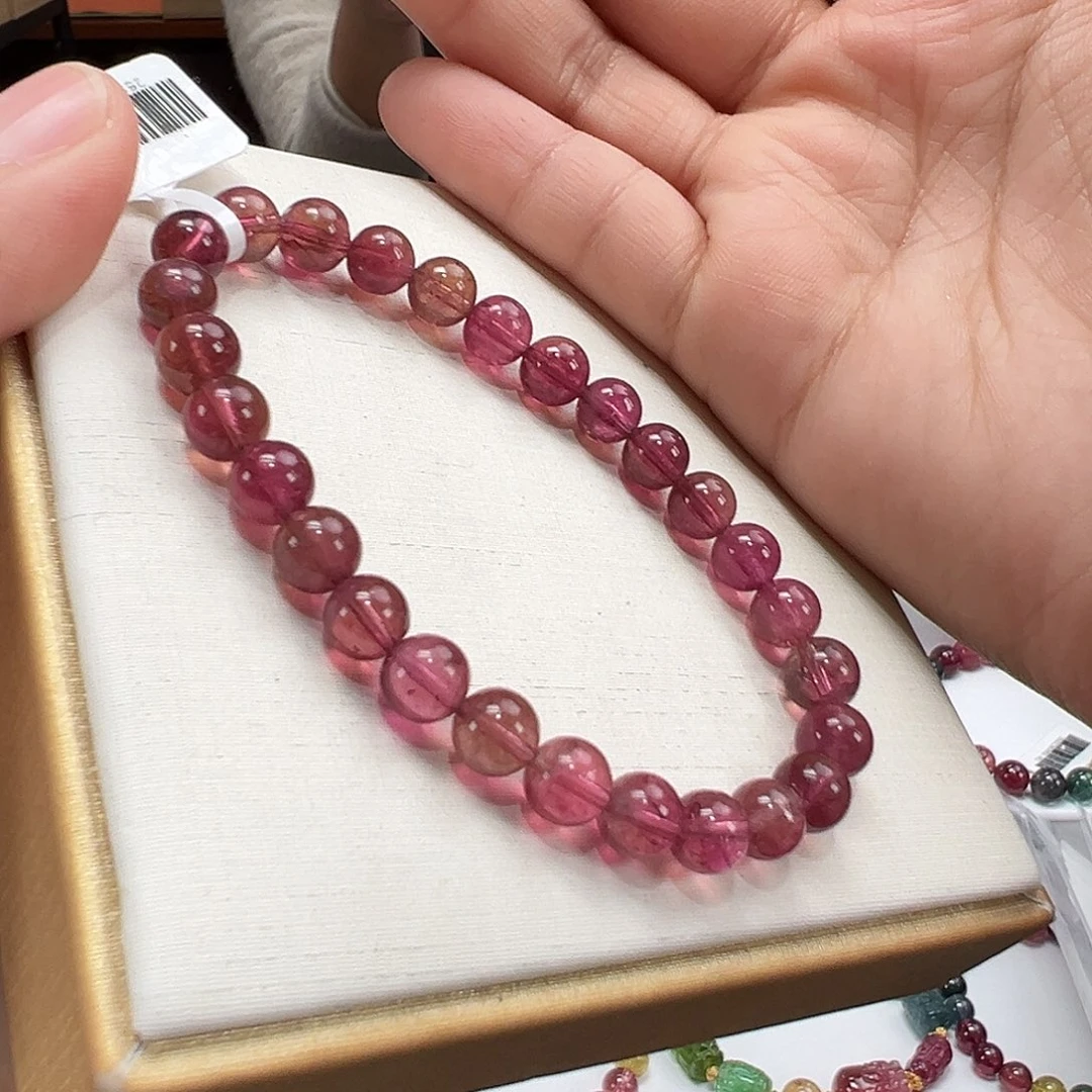 碧玺未镶嵌手串7mmmmmm