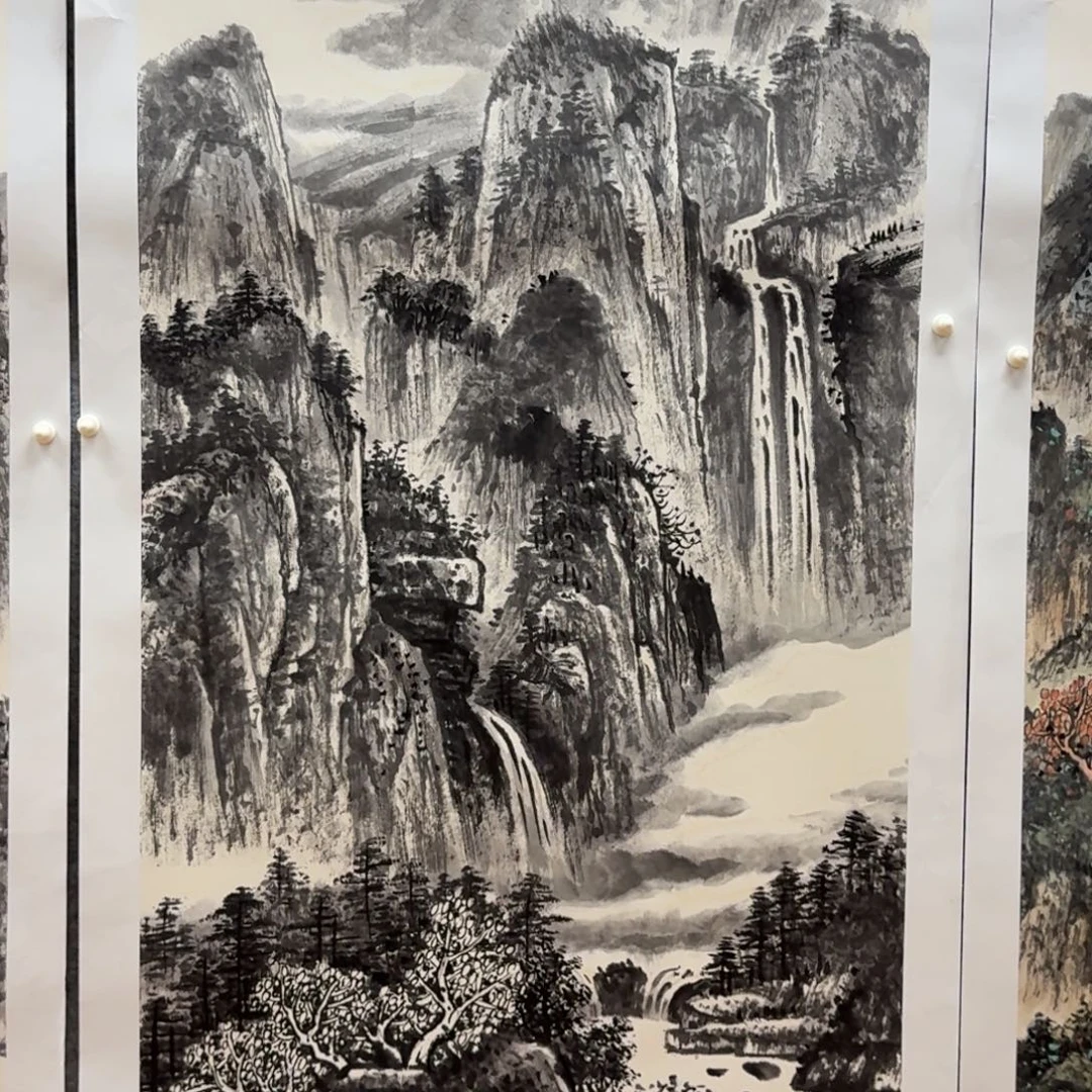 国画四尺作品山水哈哈