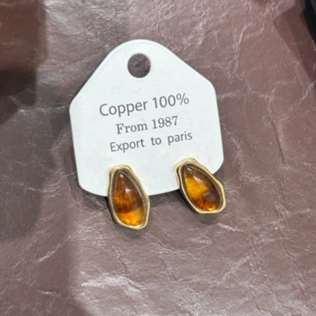 合金耳饰 几何不规则美拉德风耳环女