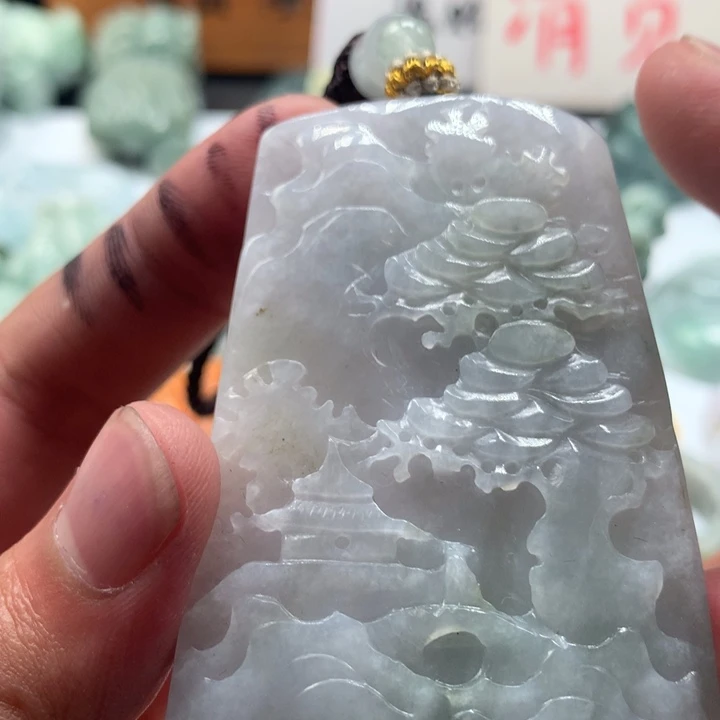 翡翠未镶嵌颈饰保真天然a货翡翠