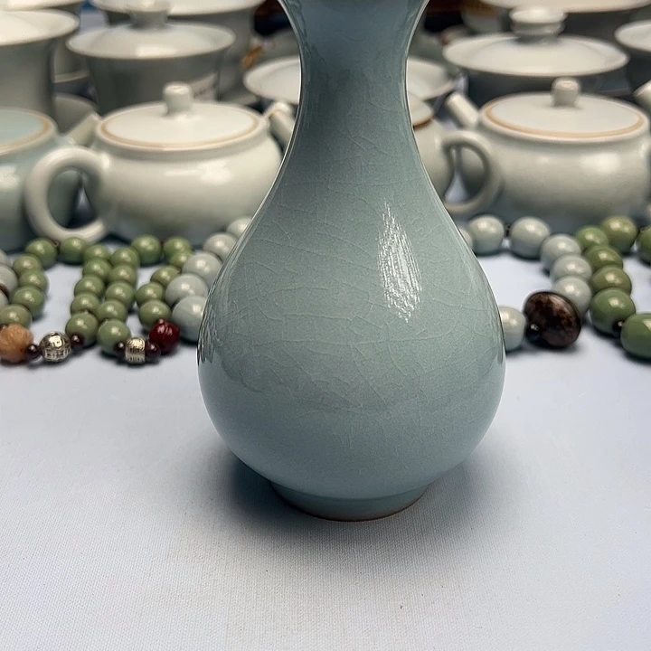 杯天青釉玉壶春瓶原矿原釉原产地