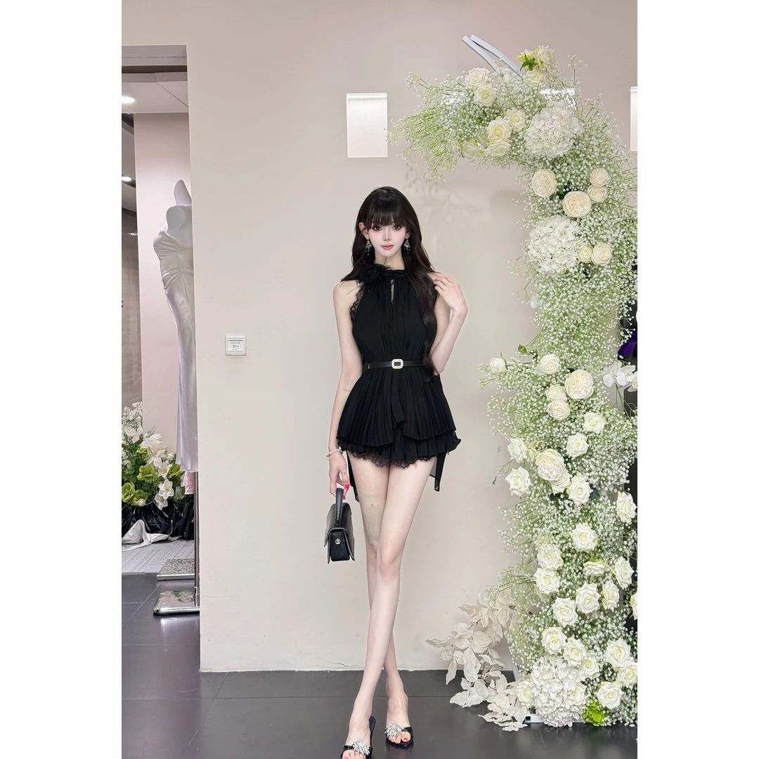 【精选优品】新款圆领无袖夏季气质法式时尚套装25816