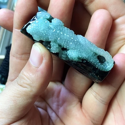 颈饰未镶嵌翡翠福豆豆珠宝翡翠颈饰