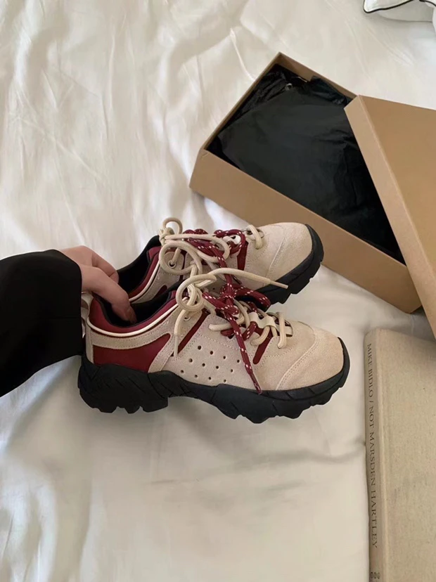 【铼】2025新款女士双鞋带小德训休闲鞋2916