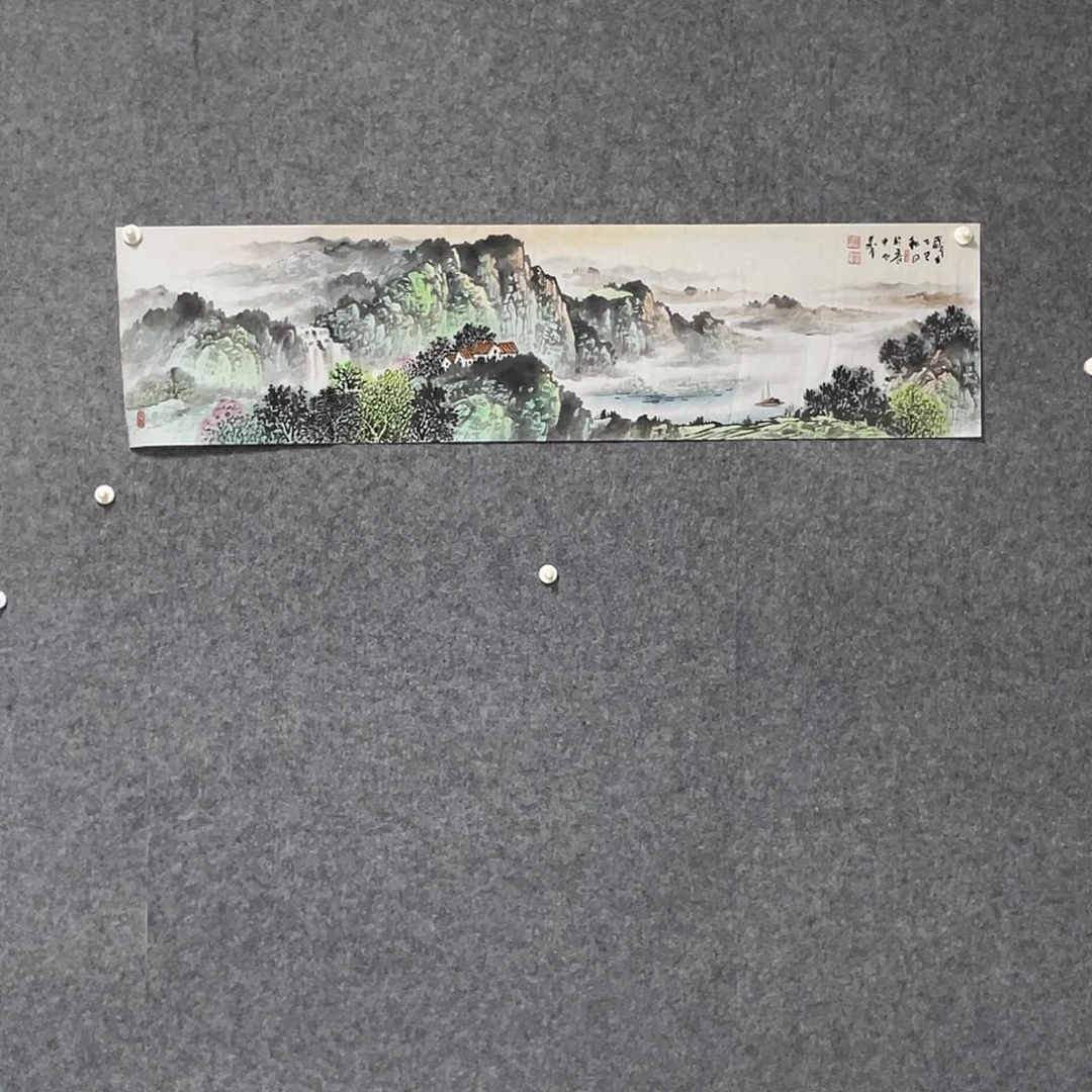 国画四尺对开画芯 捡漏