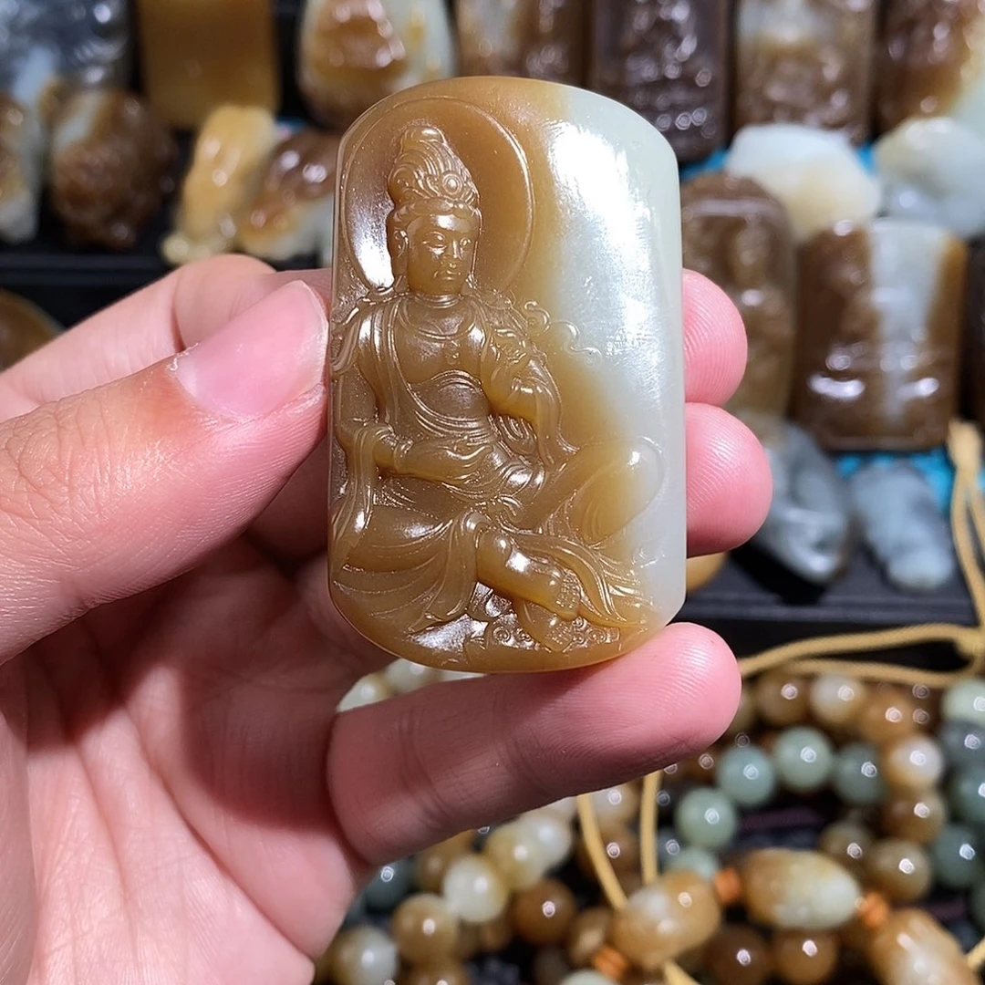 和田玉未镶嵌挂件