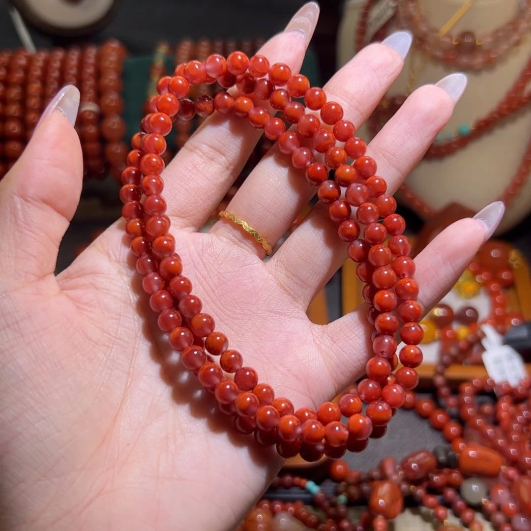 南红玛瑙未镶嵌手串5mm