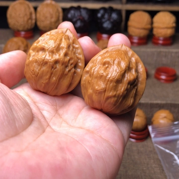 把件文玩核桃29云纹桃心36