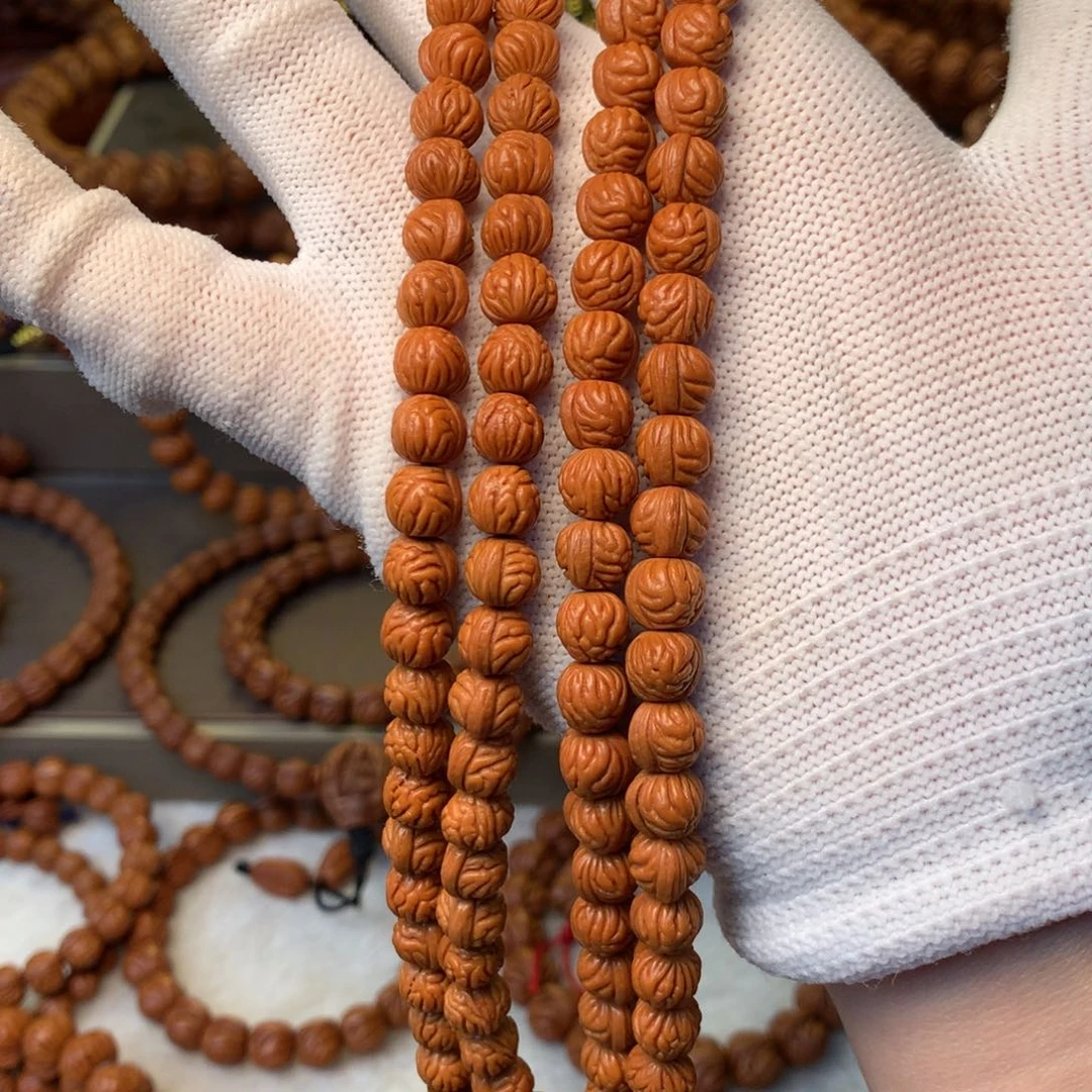 O****手串桃核秦岭龙纹