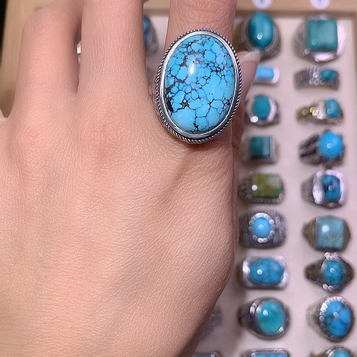 绿松石银S925镶嵌颈饰