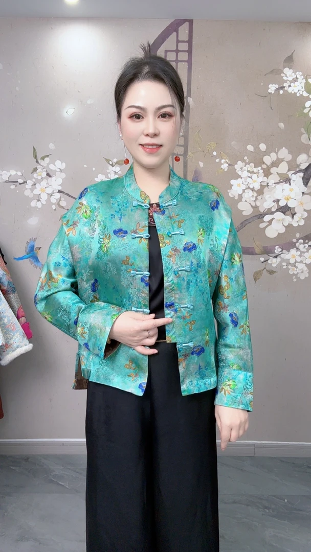 新中式 四经绞箩香云老料国风减龄显瘦百搭洋气复古高端女装上衣