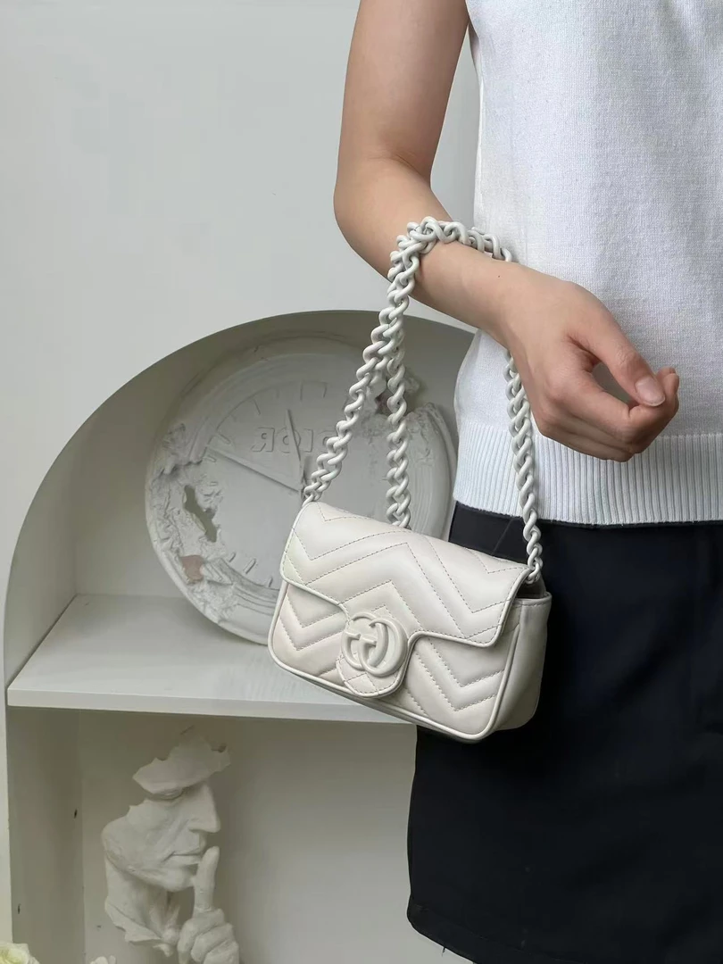 99新 GUCCI/古驰 marmont mini白色/99新/优选