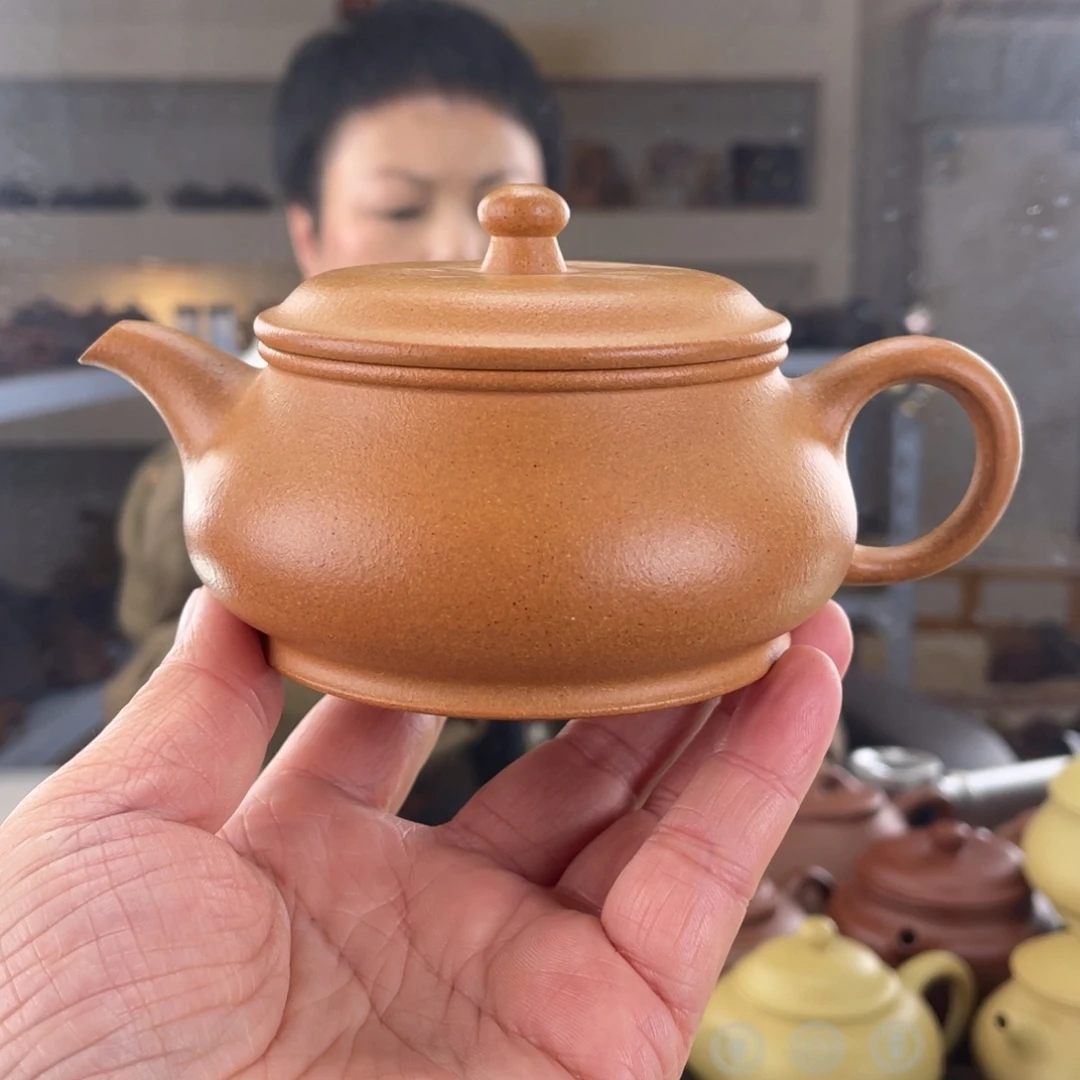 茶壶紫砂黄金段手磨料明炉200cc