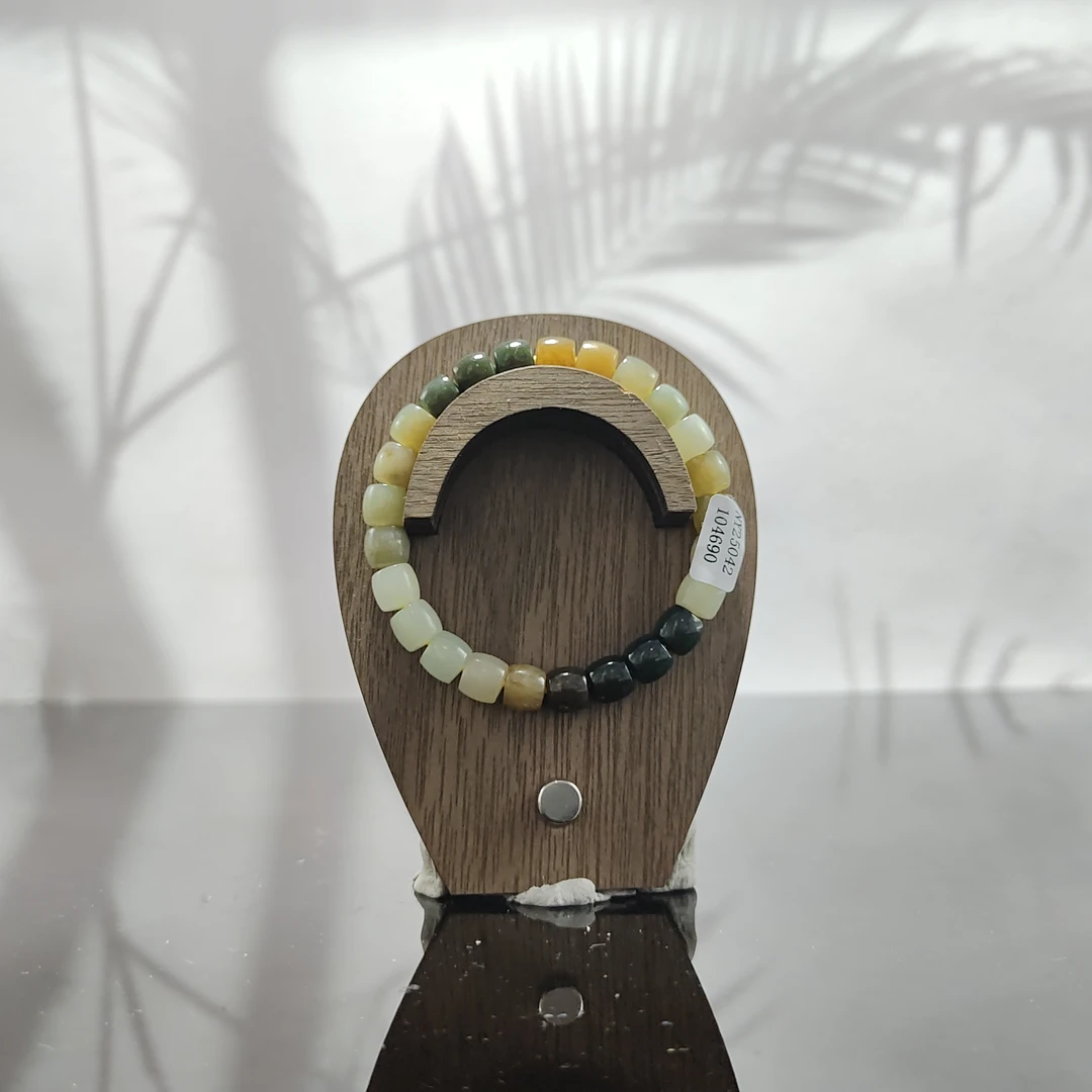 E和田玉多宝桶珠手串（卡8）4690