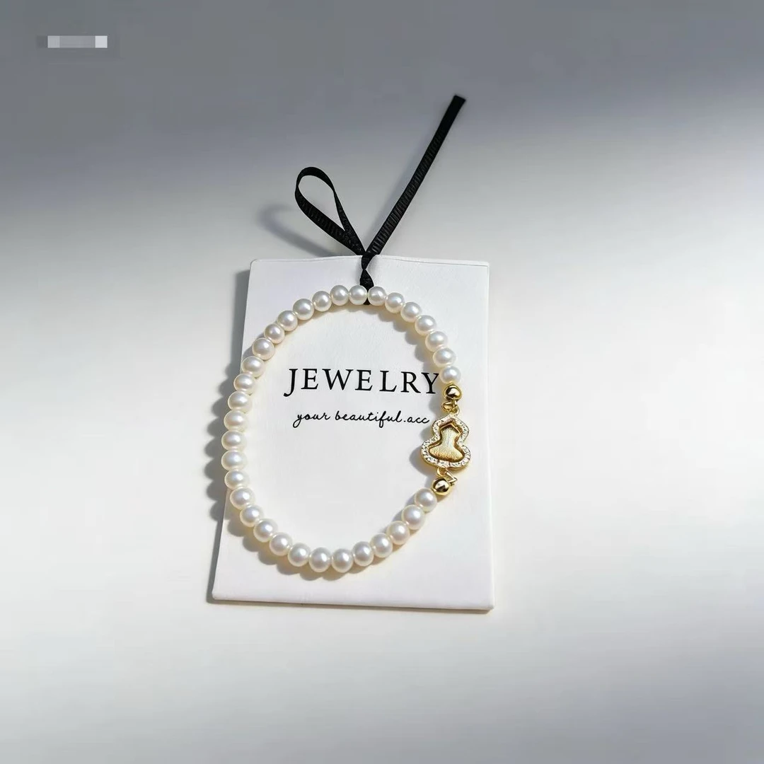 天然珍珠【珠聚福禄】5mm磁吸卡扣简约百搭珍珠手链LH0756