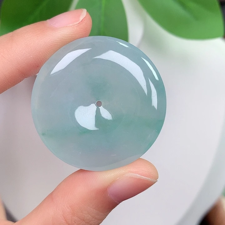 翡翠未镶嵌颈饰平安扣 35-6.1mm