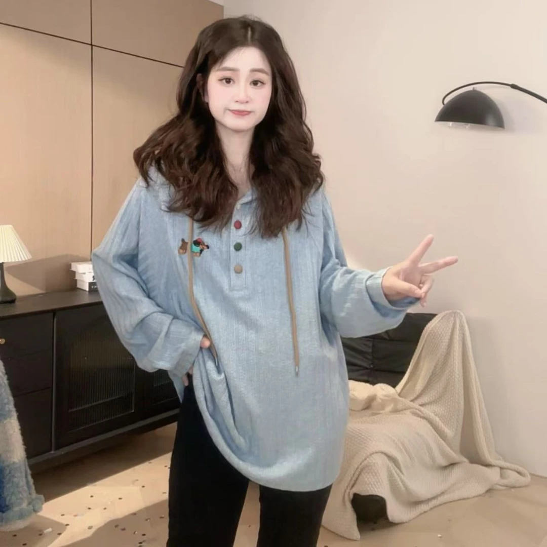 宽松刺绣小狗卫衣【13110】