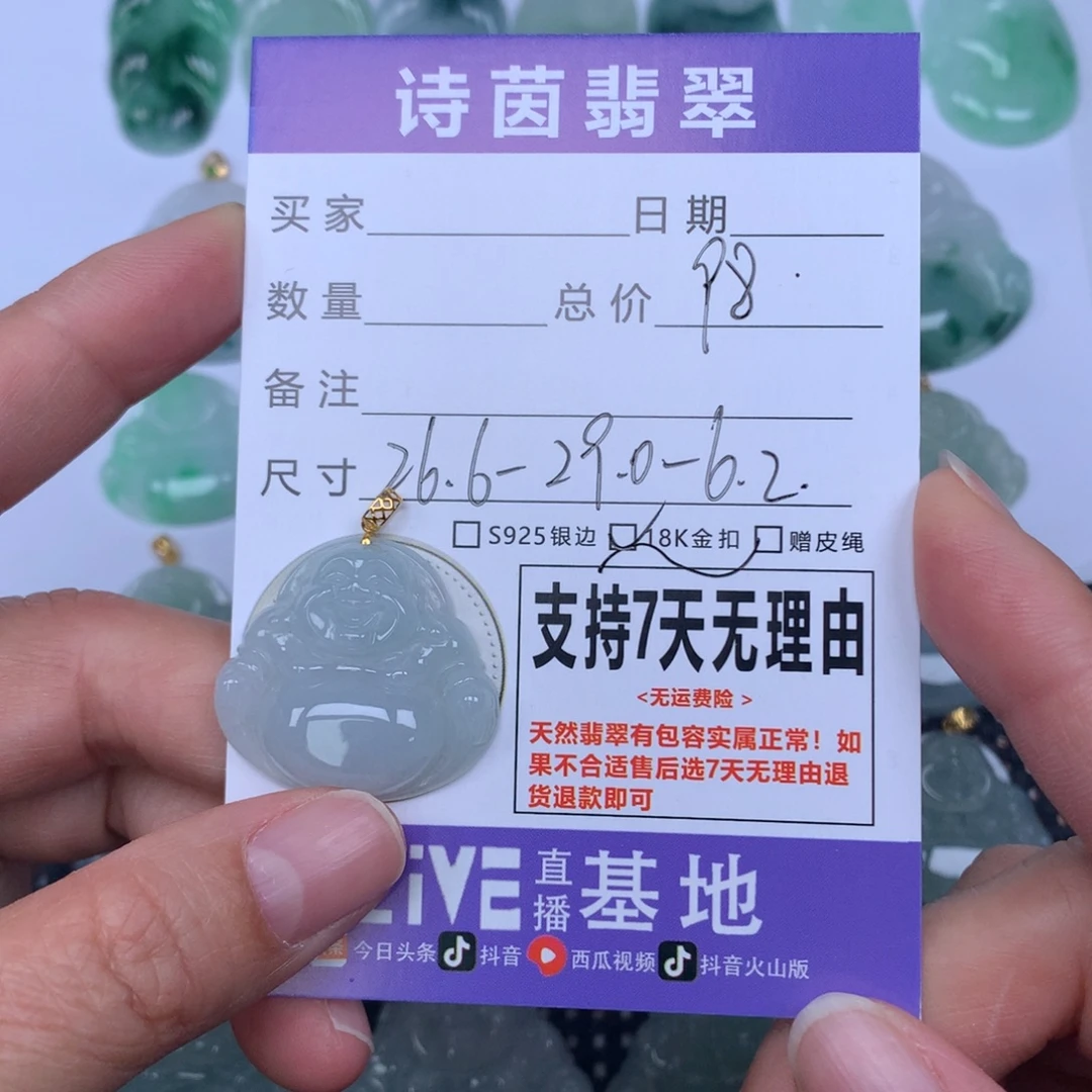 翡翠未镶嵌颈饰天然