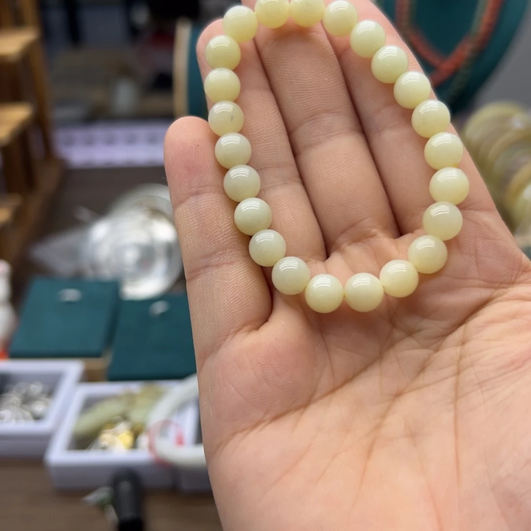 手串未镶嵌和田玉蜂蜜水卡8