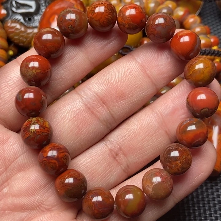 玛瑙/玉髓手串未镶嵌老*