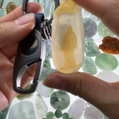 翡翠吊坠(赠链)未镶嵌天然玉石悟道吊坠