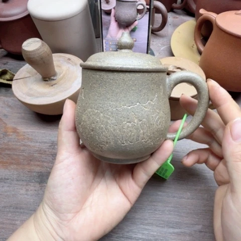 茶杯紫砂h***o全手工盖背
