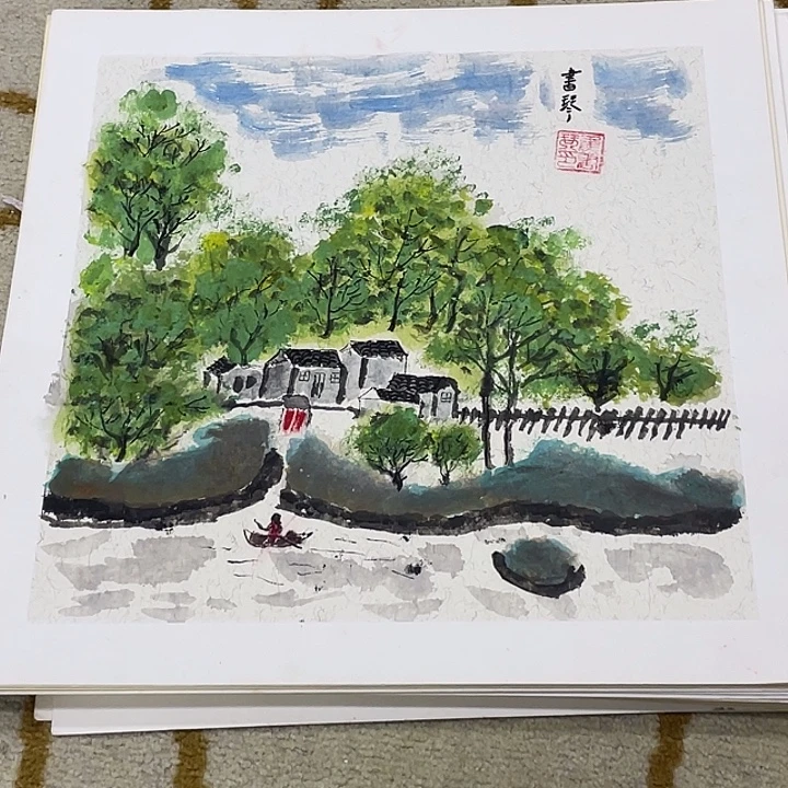 国画38-38卡纸作品艺
