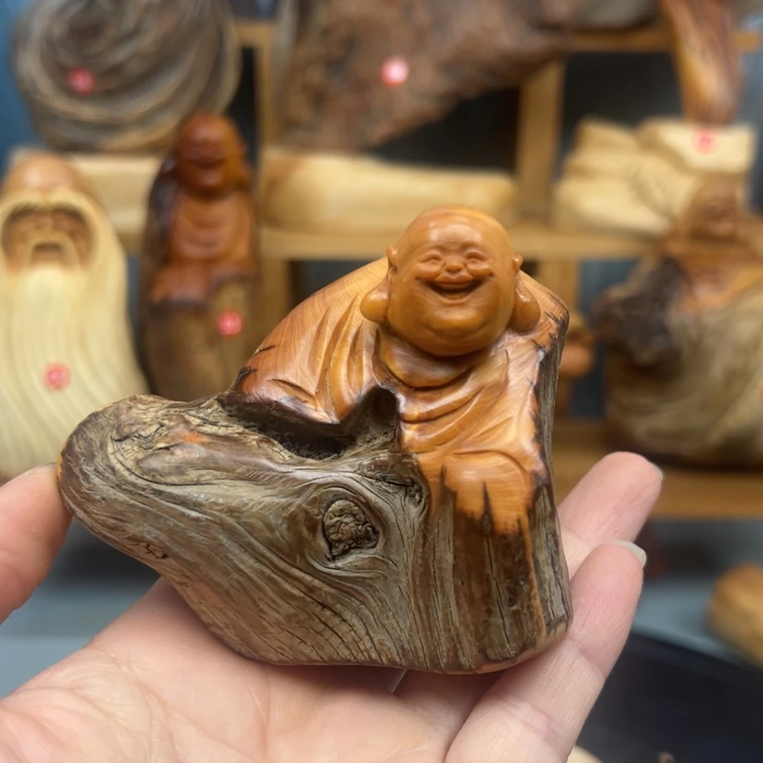 木周崖柏木摆件手把件
