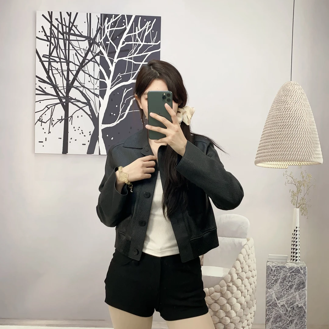 95新 Hermes/爱马仕 麦殿/鹿皮外套黑色/241111ZMP2Z03