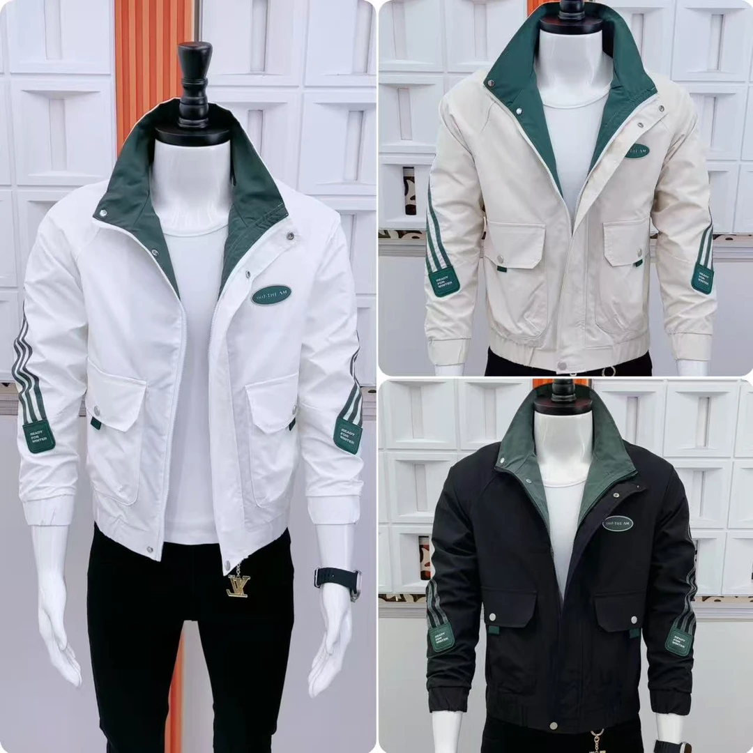 2025爆款韩版男士外套新款潮牌立领痞帅休闲百搭高级感帅气男夹克