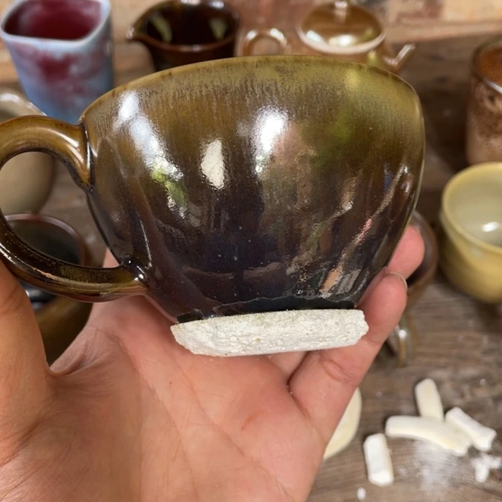 浪鬼家釉绘柴烧餐具风***云杯