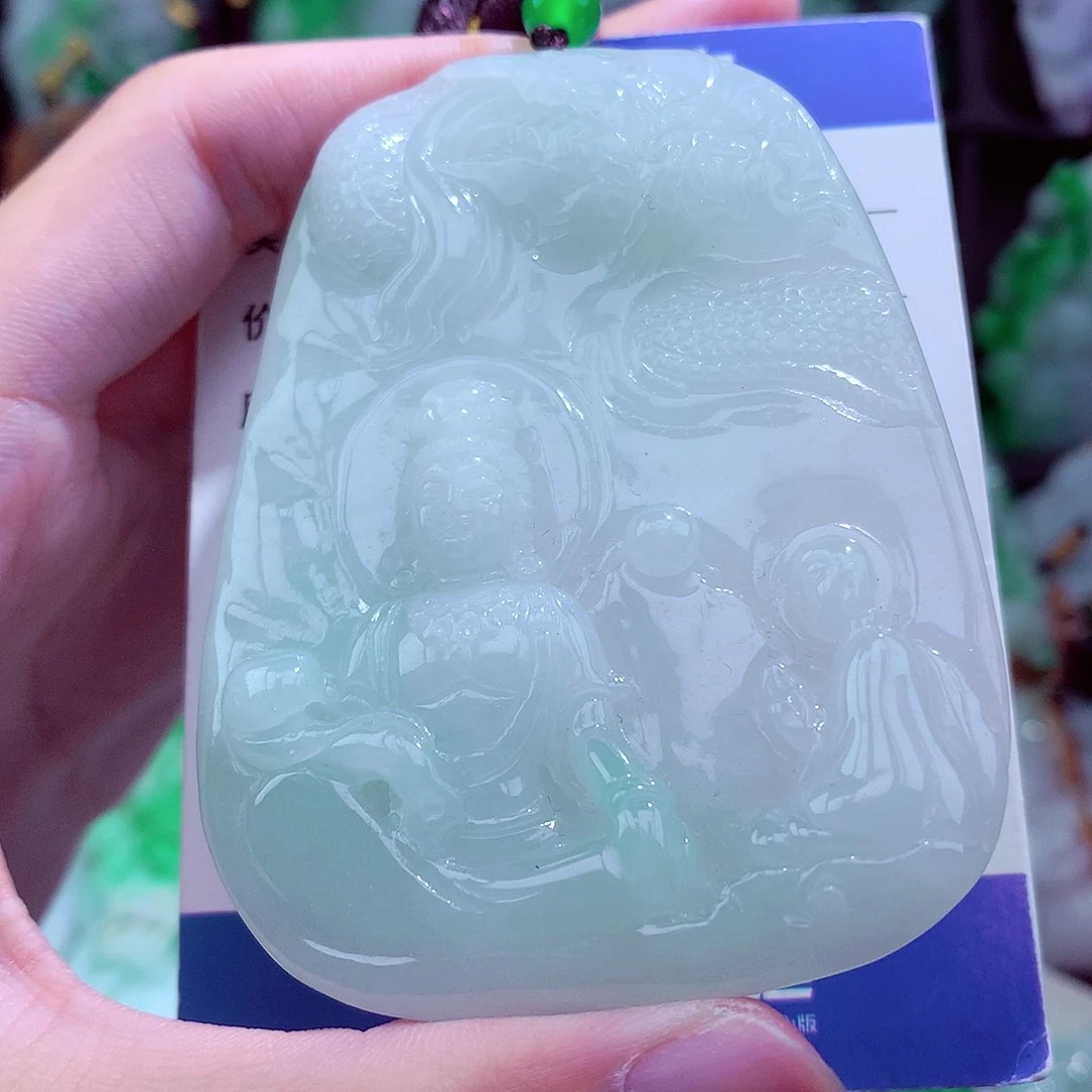 翡翠未镶嵌颈饰天然