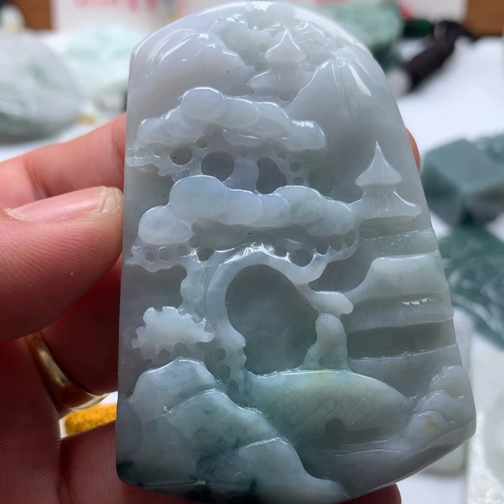 颈饰未镶嵌翡翠保真天然a货翡翠