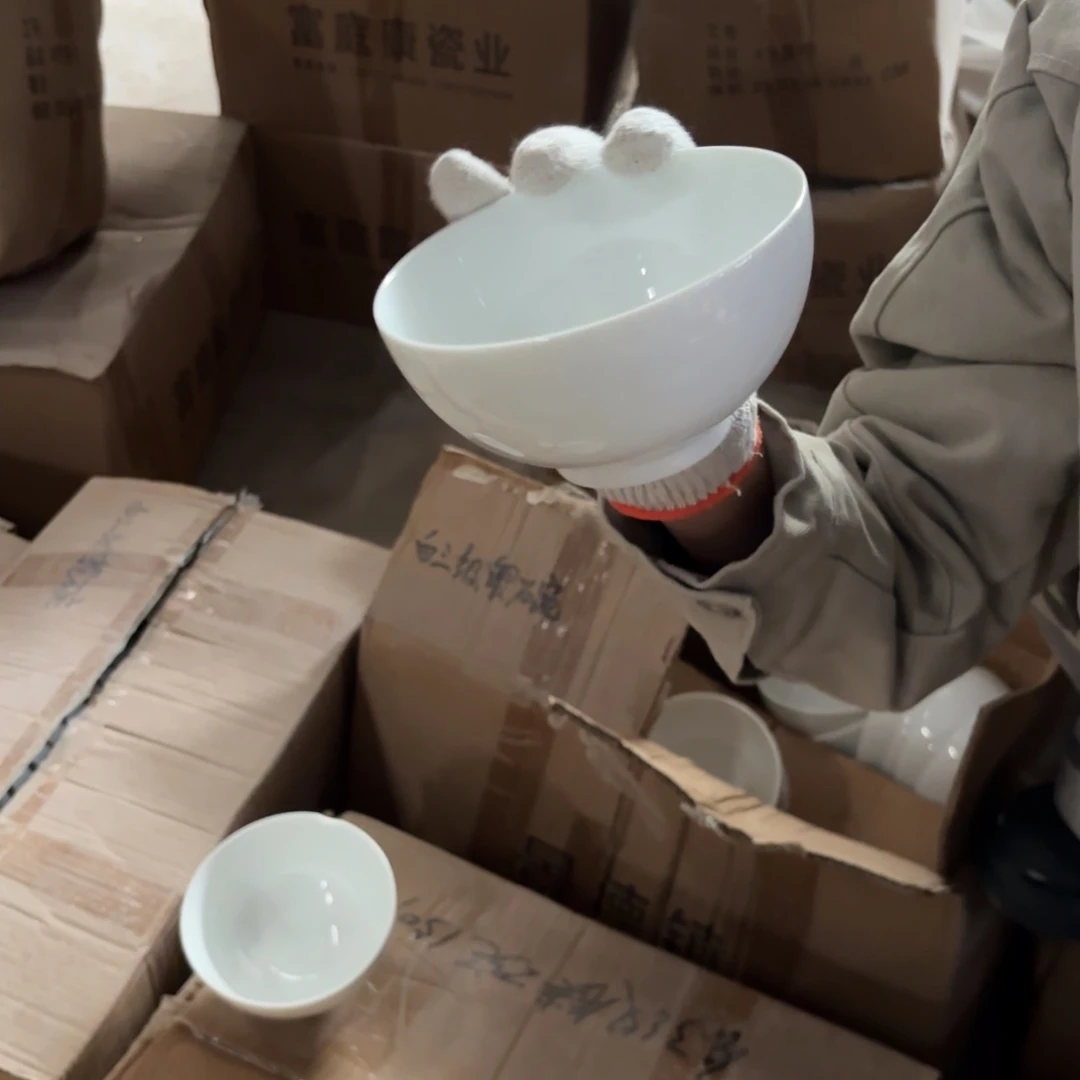 5英寸白色奥碗6只微瑕