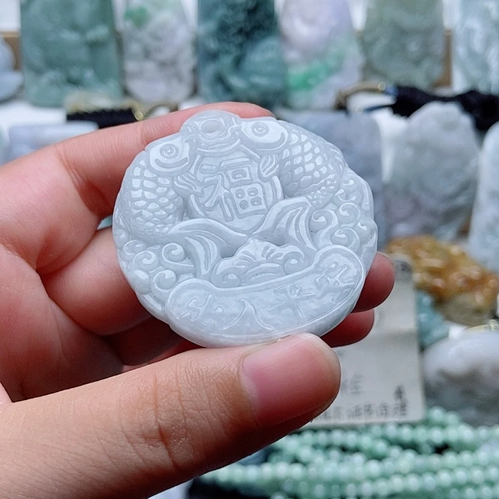 翡翠未镶嵌吊坠(不含链)翡翠