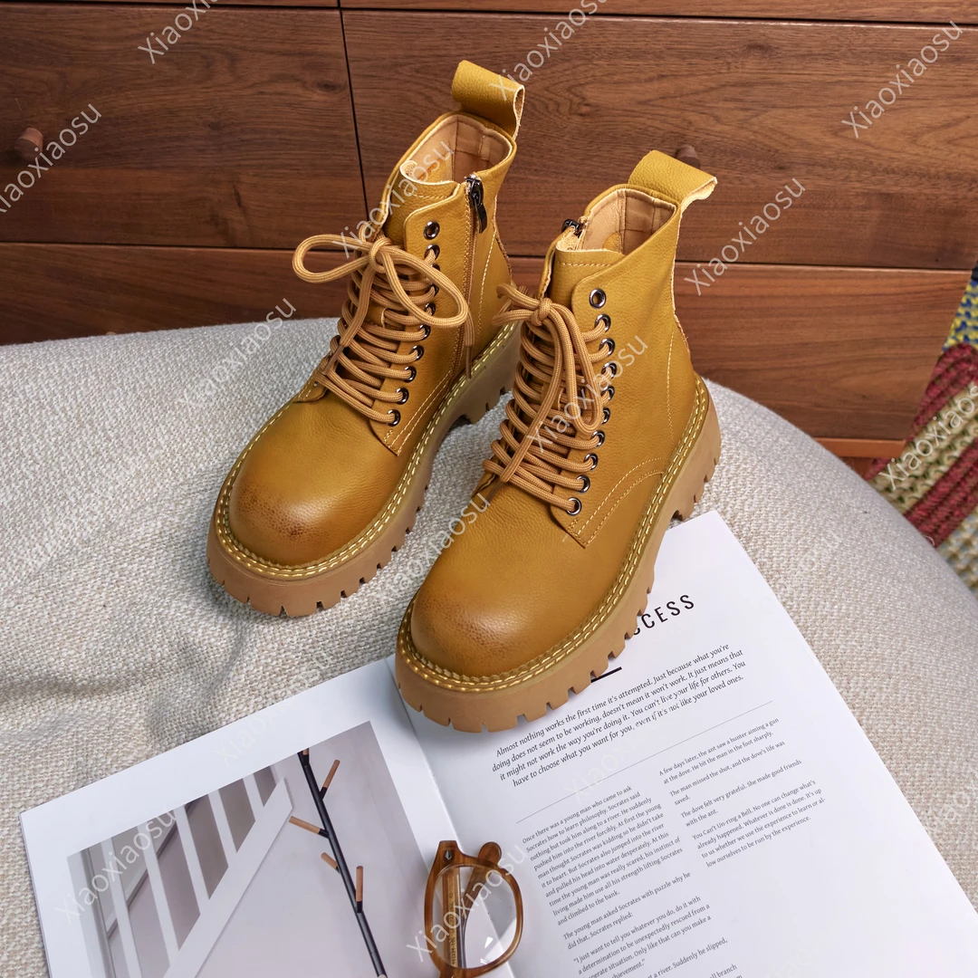 小小苏小小苏【黄蜂】新款时尚短靴女百搭休闲短靴时尚